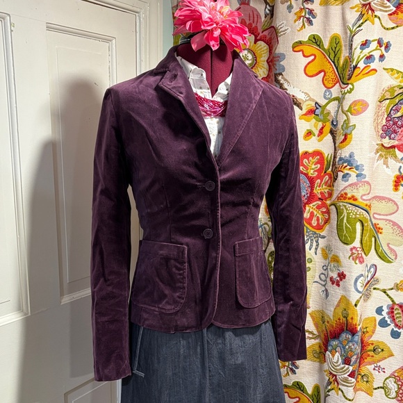 GAP Jackets & Blazers - GAP Women's Deep Purple Velvet Blazer